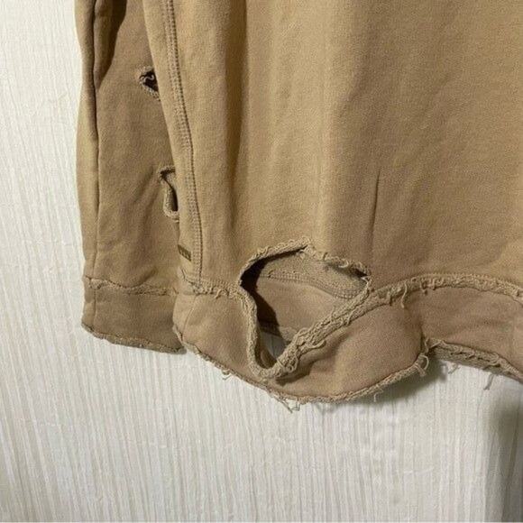 ALALA Cypher Sweatshirt Destroyed and Distressed Tan Size Small - Picture 7 of 13